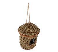 HAPINARY Woven Bird Nest for Pigeons Doves Parrots Handmade Straw Birdcage Breeding House Durable and Comfortable Nest Box for Pets for Garden Decor