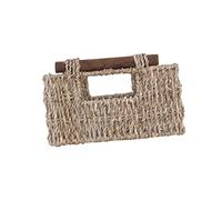HAPINARY Woven Rectangular Basket Sturdy Storage Organizer for Vanity Sundries Decorative Toilet Basket for Bathroom Pantry Stylish Home present Idea