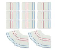 HAPINARY Writable Pet Adhesive Index Tabs with Blue and Red Stripes, 50 Sticky Page Markers per Set, 10 Sets for Books, Notebooks, and Organizing Documents