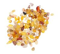 HAPINARY Yellow Polished Decorative Gravel for Fish Tanks and Flower Pots 200g Irregular Stone Chippings for Garden and Home Decor