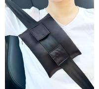 HapiPoppy Port Pillows Chemo Port Pillow for Seatbelt Pacemaker Chest Protector Chemo Patients Cancer Open-Heart Incision Recovery Post Surgery Support Cushion Gifts, Silky Satin Black