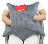 HapiPoppy Star Shape Hysterectomy Recovery Pillowy for Hysterectomy Recovery Must Haves with 2 Pockets Products Gifts Tummy Tuck Abdominal Surgery Cushion, Minky Dot Dark Gray