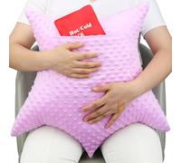 HapiPoppy Star Shape Hysterectomy Recovery Pillowy for Hysterectomy Recovery Must Haves with 2 Pockets Products Gifts Tummy Tuck Abdominal Surgery Cushion, Minky Dot Lavender