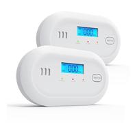 Hapippofa Carbon Monoxide Detector,Replaceable AA Battery Powered CO Alarms for Home,Carbon Monoxide Alarms with Digital Display,10 Year Senser Life,C10,2 Pack