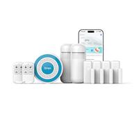 Hapippofa Smart Home Security Systems - 9-Piece Wireless Alarm Kit,Mobile App Alerts,4 Door/Window Sensors,2 Motion Detectors & 2 Remotes for Home,Garage,RV (2.4GHz WiFi,No Monthly Fee)