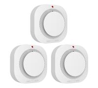 Hapippofa Smoke Alarm for Home, Fire Alarm Replaceable Battery Operated with LED Indicator & Silence Button, Smoke Detector 10-Year Sensor life, Conforms to EN 14604 Standard,3 PACK
