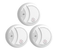 Hapippofa Smoke Alarms for Home,10 Year Sensor Life Fire Alarms with Test/Silent Button, Replaceable 9V Battery Powered Smoke Detector,Conforms to EN 14604 Standard,Standalone,3 PCS