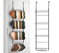 HapiRm Over Door Hat Rack - 3-Tier Wall Mounted Hat Storage Hold to 26 Caps