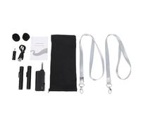 Hapivida 2.4G Wireless Microphone, Noise Reduction Mini Handheld Neckband Mic with Type C Rechargeable, 30m Range for Teaching Karaoke Outdoor Live Streaming (1 for 2)