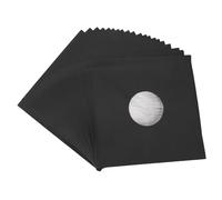 Hapivida 20 Pcs 12inch Record Kraft Paper Jackets Matte Black 350gsm Thick Cardboard Record Covers 33 RPM Protective Outer Record Sleeves
