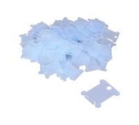 Hapivida 200Pcs Plastic Floss Bobbins, Cross Stitch Embroidery Cotton Thread Organiser Floss Bobbins Card for Craft Embroidery Sewing(Blue)