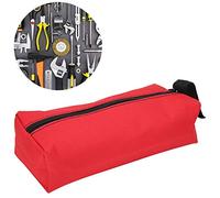 Hapivida 2PCS Tool Bag with Zipper, 600D Polyester Portable Tool Storage Case HandHeld Small Tool Bag Multipurpose Storage Pouch for Tool Organizer (Red)