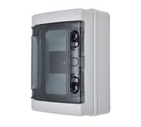 Hapivida 4 Way IP65 Waterproof Distribution Protection Box, Transparent Cover DIN Rail Circuit Breaker Case