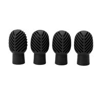 Hapivida 4PCS Drum Mute Drum Dampener, Silicone Drumstick Silent Practice Tips Musical Instruments Accessory for Beginner (Black)