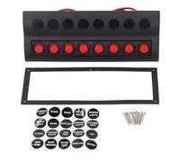 Hapivida 8 Gang Marine Switch Panel, Pre Wired Electrical Control Panel with Overload Protectors ABS for 12V Boats Yachts RVs Buses