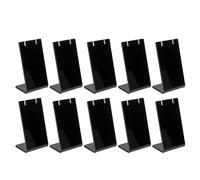 Hapivida Acrylic Earring Holder, Acrylic Jewelry Display Rack Stand Organizer for Ear Studs Storage, 10PCS Transparent Earring Showcase Stand, 4.8x8x3cm Clear Earring Display Stand (Black)
