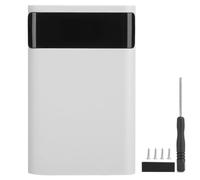 Hapivida Battery Storage Case, Portable ABS DIY Power Bank Kit 4x, Mobile Charging Box with No Welding Design for Electronic Devices and Phones (White)
