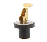 Hapivida Brass Drain Plug, Strong Sealing Compression Plug with Rubber Seal for Boat Marine Sinks Beams Baitwells, Durable Rustproof Brass Construction for Offshore Operations (3/4Inch/ Diameter: