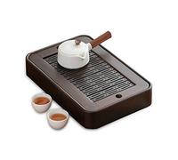 Hapivida Chinese Kung Fu Tea Tray,Bamboo Tea Serving Tray with Water Storage Compact Gongfu Tea Table Set Traditional Chinese Tea Plate for Tea Ceremony
