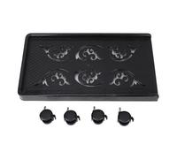 Hapivida CPU Stand Under Desk Computer Tower Mobile Holder with 4 Caster Wheels Universal Riser for PC, Large Size 460x245x80mm Heavy Duty Platform Base with Locking Wheels for Des