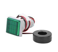 Hapivida Digital Meter, 3 Digit Display AC Voltage Current Hertz Tester Multifunction Square Voltmeter Ammeter for Single Phase 60V 500V (Green)