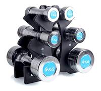 Hapivida Dumbbell Rack, 3 Tier Compact Dumbbell Holder with 20kg Capacity, Easy Assembly Triangular Weight Stand for Home Gym Office Storage