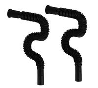 Hapivida Flexible Waste Pipe, Adjustable Stretch Connector Hose Tube for Bath Sink Drain with Fast Drainage, 2Pcs PVC Universal Plumbing Trap Tubing for Bathroom Vanity Sink