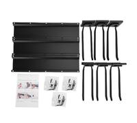 Hapivida Garage Tool Organizer Wall Mount Storage Rack, Heavy Duty Tool Storage System with 48in Rail Multiple Double Hooks, Alloy Steel 360lb Load Capacity for Gardening Tools Sho