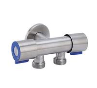 Hapivida Garden Hose Splitter, Stainless Steel Double Handle Water Diverter Valve with G1/2 Thread for Washing Machine, Toilet and Outdoor Pipe Fittings