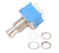 Hapivida Guitar Pedal Box Switch Metal PVC High Temperature Resistant, 9-Pin Stomp Box Switch True Bypass for Audio Equipment Guitar Effects Pedals (Blue)