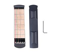 Hapivida Guitar Practice Tool, 6 String Fingerboard Portable Chord Trainer with Lightweight Design for Beginners Music Learning Practice Travel Use (Six Fret Color String Pocket Guitar)