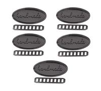 Hapivida Hand-Made Metal Tags, Antique Zinc Alloy Pendant Labels with Buckle for DIY Clothes Hats Charms, 5pcs Metal Tags for Crafting, Clothing, and Textile Decor