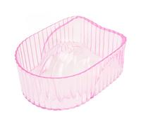 Hapivida Hand Soaking Bowl, Manicure Wash Soaker Tray for Softening Dead Skin and Nail Treatment, Acrylic Hand Soak Bowl with Ergonomic Shell Design for Beauty Salon (transparent powder)