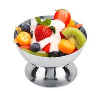 Hapivida Ice Cream Sundae Bowls, 200ml Stainless Steel Dessert Cups Footed Trifle Bowl Serving Dishes Mini Milk Shake Cups for Ice Cream, Desserts, Pudding, Fruit, Appetizer, Salad (Short)