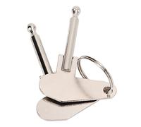 Hapivida Ignition Key, Universal Metal Vintage 5mm Diameter 2pcs Replacement for Tractor, Excavator, Truck Ignition Switch Lock