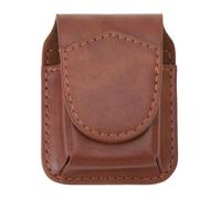 Hapivida Leather Lighter Pouch, Anti Scratch Soft Lining Magnetic Buckle Leather Lighter Pouch Case Waist Case with Belt Loop for Men Women (Brown)