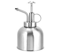 Hapivida Metal Plant Watering Can, Stainless Steel Hand Pressure Water Spray Bottle with Pump, 300ml Fine Mist Sprayer for Plants, Flowers, and Garden Irrigation