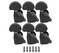 Hapivida Metal Sealed Guitar Tuning Pegs, Machine Head Set Kit with High Accuracy Gear, Durable Metal Tuners for Acoustic Electric Guitars and Ukulele, 6-Piece Replacement Parts