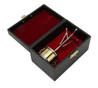 Hapivida Miniature Drum Kit, Exquisite Copper Mini Drum Model with Case, 9.5 cm Desktop Decoration for Music Studio, Home Collection Display for Drummers