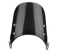 Hapivida Motorcycle Windscreen, Retro ABS Windshield Deflector with Adjustable Iron Bracket for 5-7in Headlight Protection, Durable Motorbike Screen for Classic Bike Air Protection