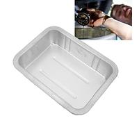 Hapivida Oil Drain Pan, Leak-Proof Metal Automotive Oil Change Container with 5L Capacity, Stamped Handle for Car Motorcycle Boat Garage Workshop Maintenance