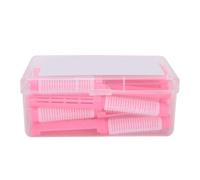Hapivida Perm Rods Hair Roller Curler Kit, Non-Slip Semicircle Lid Design Plastic Resin 20PCS Styling Tools for Home Salon Use, No Damage Curling without Rubber Bands, Multiple Ven (Pink)