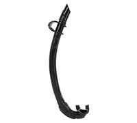 Hapivida Professional Freediving Snorkel, Durable PVC Snorkeling Tube with Comfortable Silicone Mouthpiece, Large Caliber Easy Breath Design for Swimming and Underwater Diving Acti (Black)