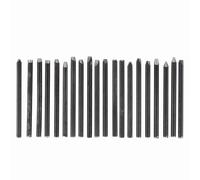 Hapivida Professional Jewelry Chisel and Anvil Kit, 20/16/12-Piece Steel Carving Tools for Metal Engraving, Goldsmith Texturing Equipment with Ergonomic Handle for DIY Crafting and (20Pcs)