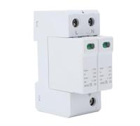 Hapivida Protector, 2 Pole 10-20KA AC SPD, 35mm DIN Rail Mount, Flame Retardant PC Shell, Overcurrent Overheat Protection, for Home Electrical System Distribution Box