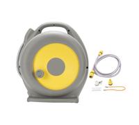 Hapivida Retractable Garden Hose Reel 15m 10 Spray Modes Watering | Auto Rewind Mechanism Retracts Hose Neatly Into Compact Housing After Each Use