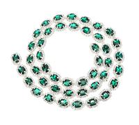 Hapivida Rhinestone Ribbon, Sparkling Crystal Diamante Lace Trim 1 Yard 1.5cm Width Crystal Glass for Wedding Dress Decoration Jewellery Making