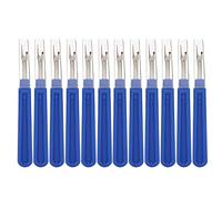 Hapivida 12 Pcs Seam Rippers, Seam Thread Cutter Blue Quick Unpicker Stainless Steel Embroidery Stitch Remover Tool for Thread Picking, Sewing Cloth Bags