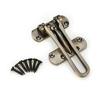 Hapivida Security Door Lock Latch, Heavy Duty Zinc Alloy Safety Guard Door Lock Latch for Home Hotel Door Cabinet Wardrobe with Anti Theft Design and Easy Installation, Residential (Bronze Large