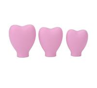 Hapivida Silicone Makeup Brush Cover, 3pcs Heart Shaped Cosmetic Brush Guard Cap, Portable Storage Case for Travel and Home Use, Perfect for Women and Girls (Pink)
